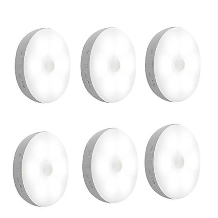 Puck Light LED bevægelsessensor skabslys USB genopladelige underskabsbelysning natlampe