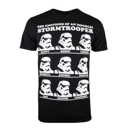 Star Wars Män Emotions Stormtrooper Cotton T-shirt S Svart/whi