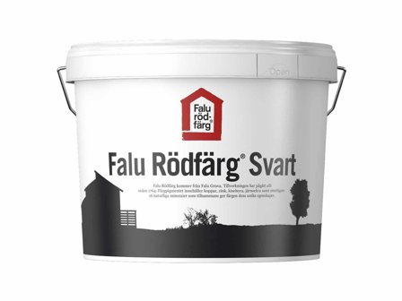 Falu Rödfärg Fasadfärg, Original helmatt, 5L, Svart, Färg & tapeter