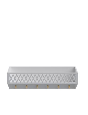 Harlequin Shelf With Hooks, Fsc Mix Home Kids Decor Furniture Shelves Grå Cam Cam Copenhagen