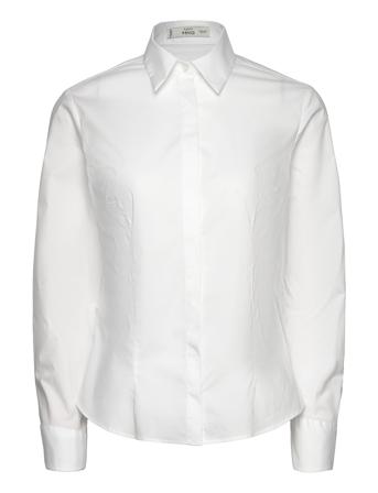 Fitted Cotton Shirt Mango White