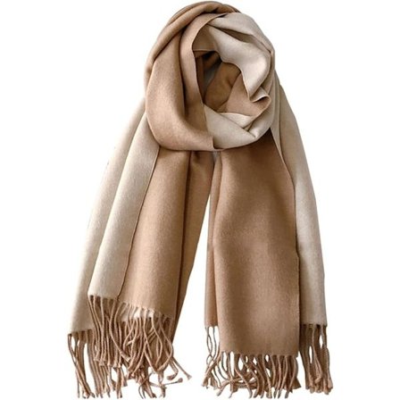 Skjerf Dame Kasjmirskjerf 60*190CM Vinter Pashmina Sjal beige Tykk Oversize