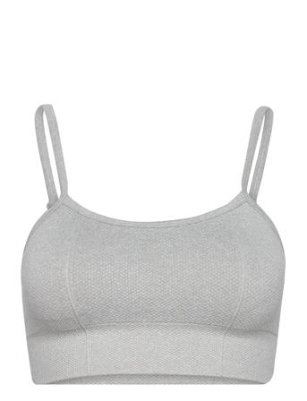 Light Grey Melange Luxe Seamless Strap Bra Lingerie Bras & Tops Sports Bras - ALL Grå AIM'N