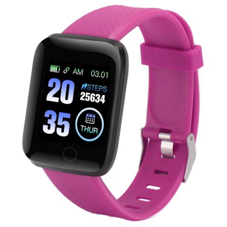 116 Plus Smart Watch 1,3 tommers TFT-fargeskjerm IP67 Vanntett Sports Smart Watch med Bluetooth Meldingspåminnelse Lilla