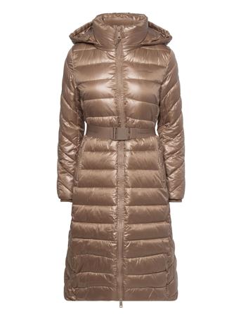Ess Belted Padded Lw Maxi Coat Fôret Kåpe Gull Calvin Klein*Betinget Tilbud