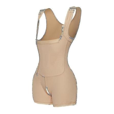 Leikkauksen jälkeinen koko vartalon käsivarsiasu vyötärövalmentaja korsetit hoikentava muotoiluvaate. Beige. 2XL