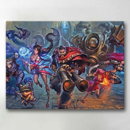 Lærredsbillede / Lærredstryk - League of Legends - 40x30 cm - Lærred