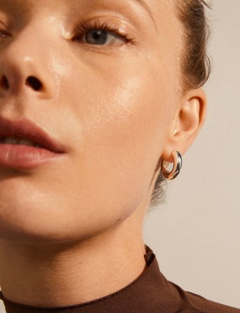 Pilgrim Aica Recycled Chunky Hoop Earrings - Silver - ONE SIZE