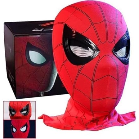 Spider Maske med Bevægelige Øjne, Fuld Ansigt Hagekontrol Øjne Størrelse Helte Cosplay Maske til børn/voksne