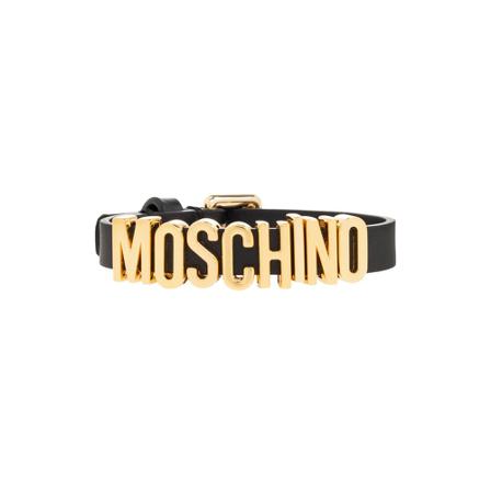 Moschino, Logo Bracelet Czarny, Kobieta, Rozmiar: ONE Size