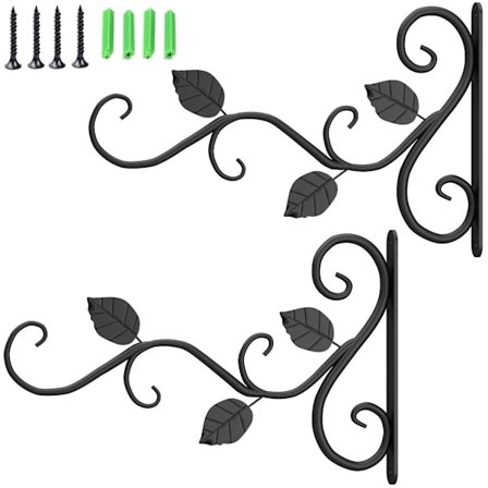 Seinäteline kasveille Lehdet Ripustus Metalli Kukka Ruukku Puutarhakoriste
