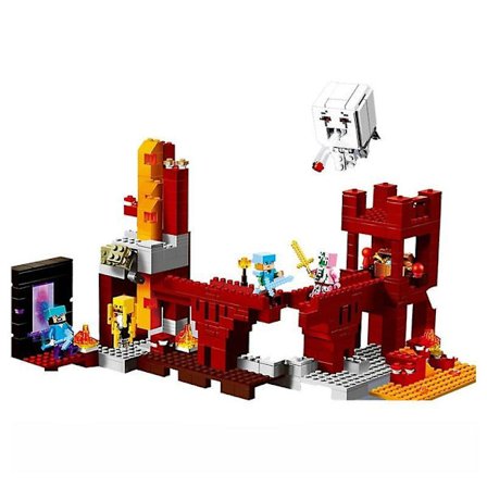 The Nether Fortress Model Building Blocks With My World Action Figures Bricks Set Gifts Toys For Children Kids Boys Girls