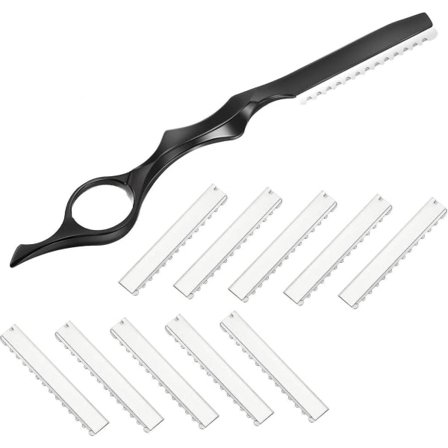 11 kpl Parturikampa Hiusten Ohennuskampa Terävä Partakampa Vaihdettavilla Ruostumattomasta Teräksestä Valmistetuilla Terillä Kotikäyttöön