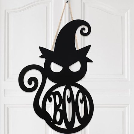 1/2stk Creative Witch Hangings Tre Hekseskilt SVART KATT
