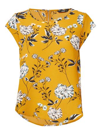 Onlvic Ss Aop Top Ptm Blouses Short-sleeved Gul ONLY