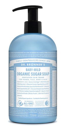 Dr. Bronner's Organic Sugar Soap Baby-Mild Neutral 710 ml, Skincare, Kropspleje, Bodyshampoo