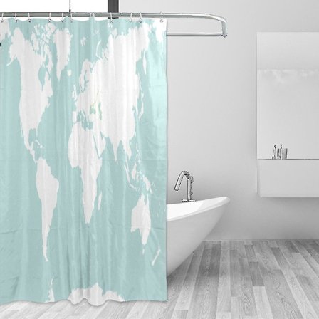 Kort Bruseforhæng Vandtæt Badeværelse Bruseforhæng 90x180 Cm