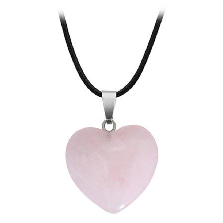 Necklace - Rose Quartz - Heart