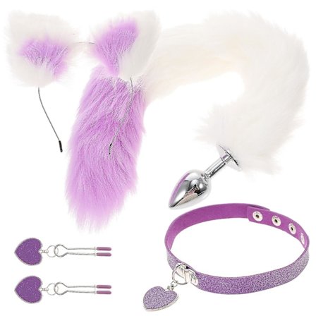 1 sett kvinners hale plugg pels hale cosplay ører pannebånd cosplay kostymer tilbehør