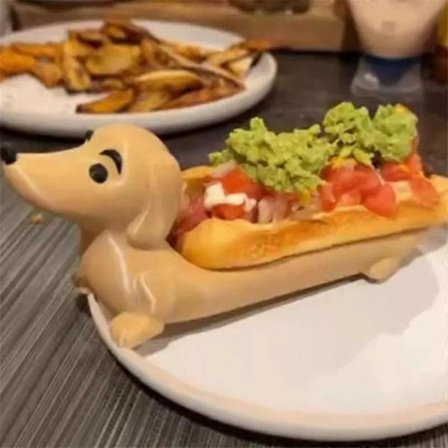 Hotdog Gravhund Bakke 2025 Ny Sjov Hotdogs Sushi Serveringsbakker Gave til Elskere