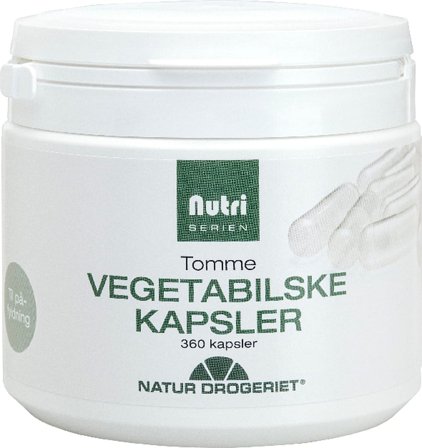 Natur Drogeriet Vegetabilske kapsler tomme 360 stk., Helse & Madvarer, Kosttilskud, Øvrige Kosttilskud
