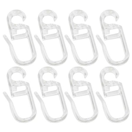 50 st Sänggardin Specialkrok Tillbehör Gardin Hängande Ring Gardinrulle Universal Gardin Glidande Gardinkrokar för Hemmet