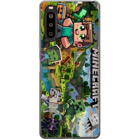 Kompatibelt Mobildeksel til Sony Xperia 10 II Lady Gaga The Fame svartvit portrett med store solbriller i minimalistisk pop estetikk