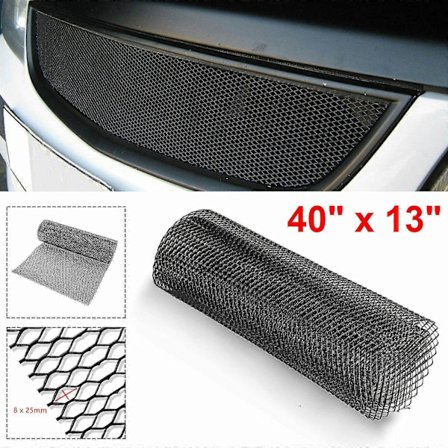 40''x13'' Aluminium Mesh Grill Cover Bil Stötfångare Skärm Huv Ventilgaller Nät Svart