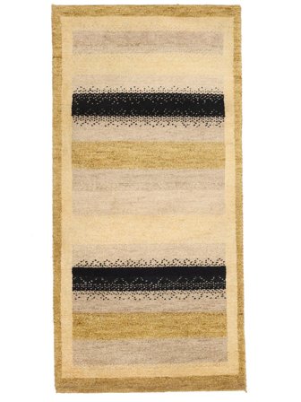 Hand Knotted Gabbeh Indo Fine Rug 70X143 Wool Orange/Brown Small