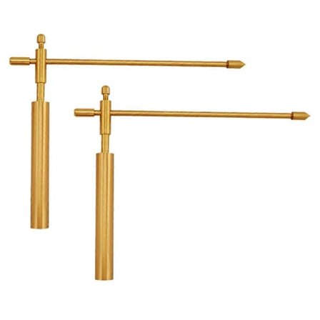 2 stk. Kobber Slagruter Søgende Slagrute Udendørs Energi Vand Spådom Justerbar Detektor Måling Aftageligt Værktøj Fotofarve