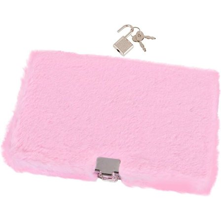 Plush Dagbok med Lås och Nyckel, A5 Linjerad Hårdpärmsplanerare Organizer Anteckningsbok Låsbar Journal Skrivblock Present till Barn Flickor Pojkar (