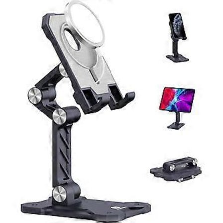 MagSafe Stativ, Justerbart MagSafe Stativ för Skrivbord, Telefonhållare Dock Kompatibel med MagSafe Laddare Stativ för iPhone 13, 13 Pro, 13 Pro Max, 