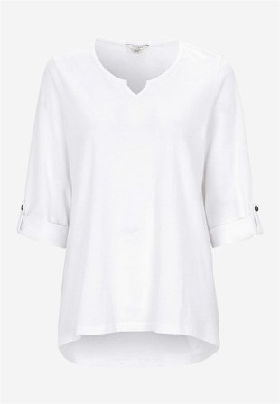 Cellbes of Sweden - Jerseytop med 3/4 lange ærmer i hvid til damer i størrelse 54/56