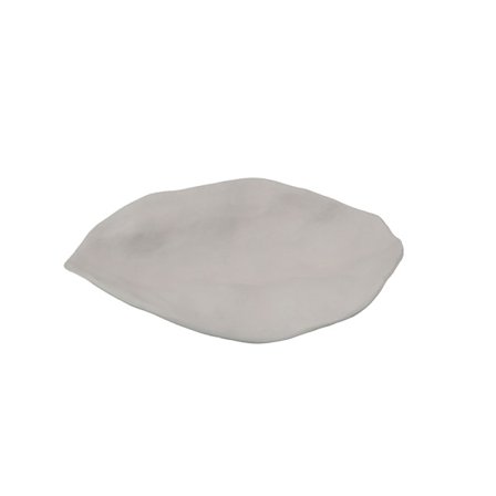 Dekorativt hvidt aluminiumsbakke 30x21x8 cm