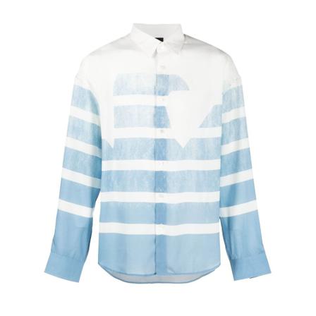 Emporio Armani, Casual Shirts Wit, Heren, Maat:L