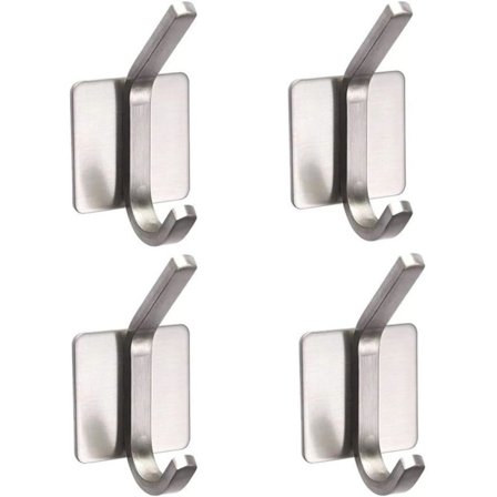 Klæbende Kroge Håndklæde Kroge Højstyrke Vægkroge Vandtætte Rustfrit Stål Dørkroge Køkken/Badeværelse Hylder Skridsikre Hængere til Håndklæder, 