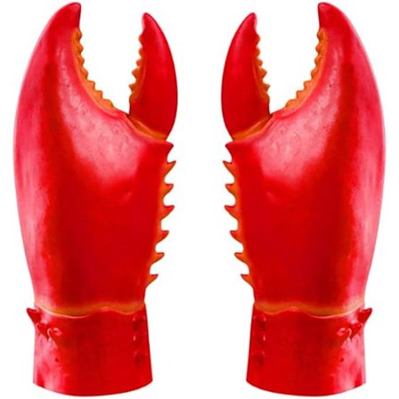 Latex Krabbe Klo Handsker Hummer Handsker (1 Par, Rød)