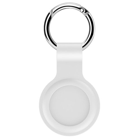 Apple AirTag Hållare Silikon Nyckelring - Vit Vit Vit