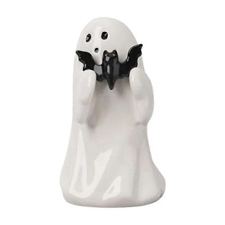 Sød Keramisk Spøgelse Halloween Dekorativ Figur Mål