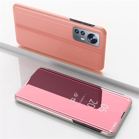 Clear View Case cover til Xiaomi 12 Lite cover med flap pink