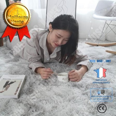 Tassel Shaggy i plysch - TD - 160 x 230 cm - Grå - Dekorativ - Modern inredning