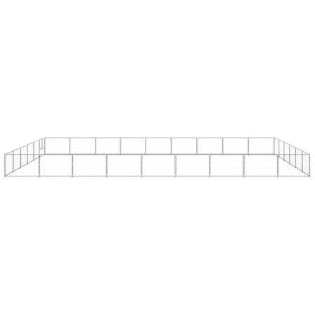 Vidaxl Hundgård Silver 54 M² Stål Silver