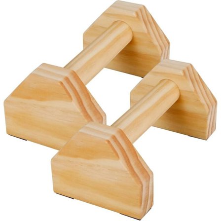 2 st Calisthenics Träparalleller Gravity Fitness Push Up Trästänger med Halksäkra Gummifötter Mini Handtag Push-ups