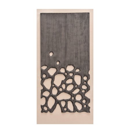 Dekorativt lærredskunst, 60x120cm, Antracitgrå Beige