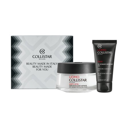 Collistar L'uomo COFANETTO Crema Antirughe Rivitalizzante e Gel Detergente Energizzante 1pz - Cofanetti Viso e Corpo
