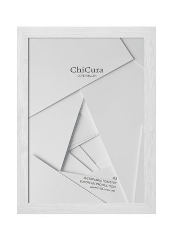 ChiCura Wooden Frame - A5 - Glass - White - 14.8X21CM