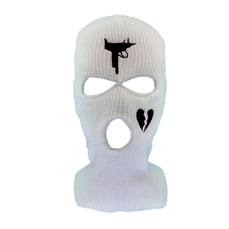Unisex Broderi Balaclava Strikket Full Face Cover Ski Mask For Løping Ski Sykling {Db}