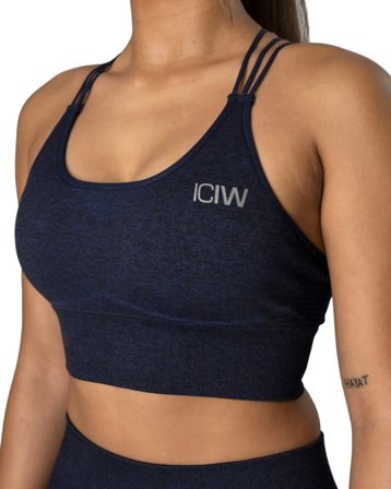 ICANIWILL Women's Evolution Seamless Sports Bra Women undergarment Blue S
