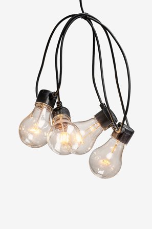 Konstsmide - Slinga OLLE E27 20 LED 950 cm - Svart - Ljusslingor - Från Homeroom