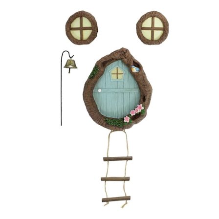 Keijukaisen talon puuhun ripustettava hahmo ikkunaovi vedenpitävä haalistumaton realistinen söpö keijupuutarhan sisustus ulkokoriste